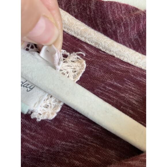 Anthropologie Saturday Sunday Tunic Dress Cowl Neck Long Sleeve Crochet Size L - Picture 4 of 16